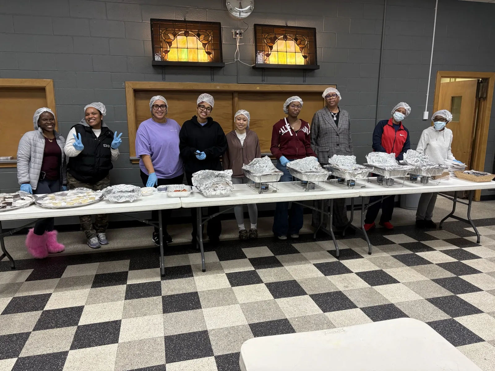 MPF volunteers at meal prep